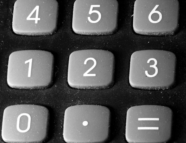 Numery gumowe klawisze kalkulator — Zdjęcie stockowe