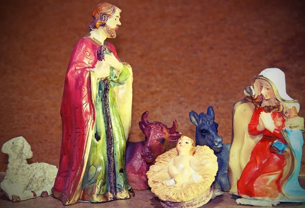 L'Enfant Jésus dans la Mangeoire de la crèche — Photo