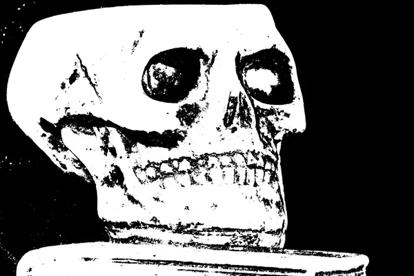 古代の本の上の頭蓋骨 — ストック写真