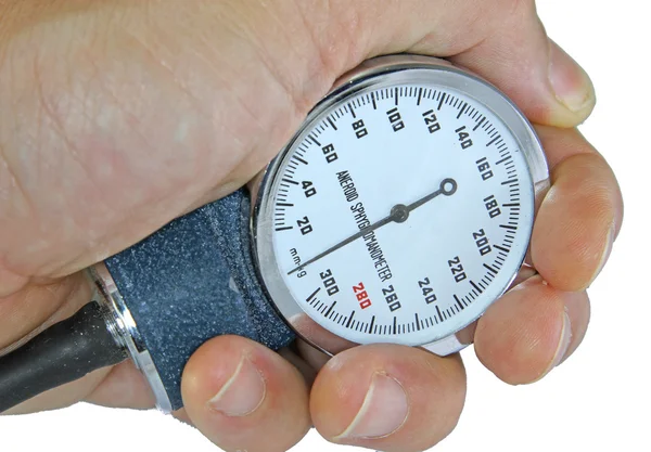 Sphygmomanometer with blood pressure meter — Stock Photo, Image