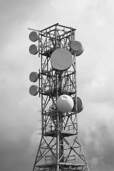 television and radio repeater technology to transmit the signal 