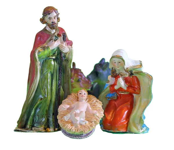 基督诞生的场景与婴儿耶稣 — 图库照片