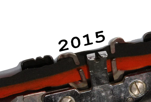 Schrijfmachine typen 2015 close-up — Stockfoto