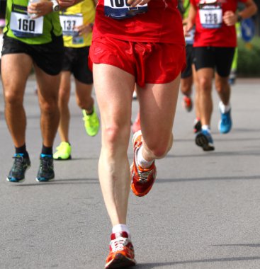 Maraton sırasında sporcular