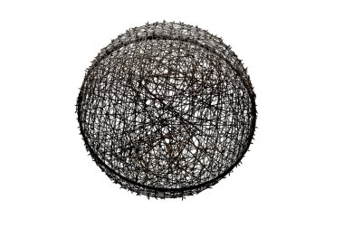 Beyaz arka planda askıya tangles inanılmaz top