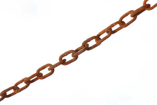 Old Rust chain with white background — Stock Photo, Image