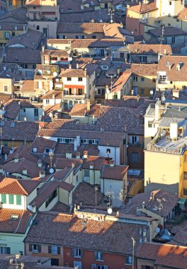 Bologna İtalya 'nın fantastik panoramik manzarası