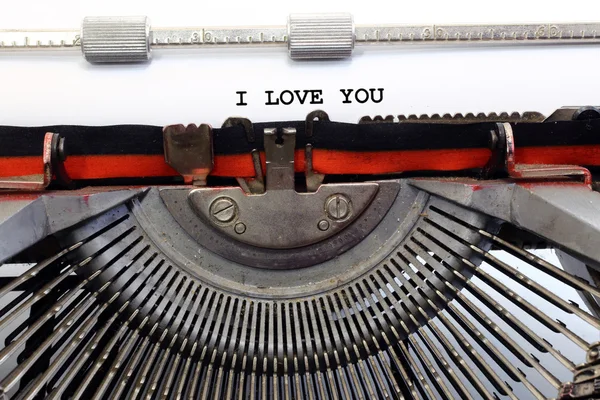 Napisał do pisania Love You z czarnym tuszem — Zdjęcie stockowe