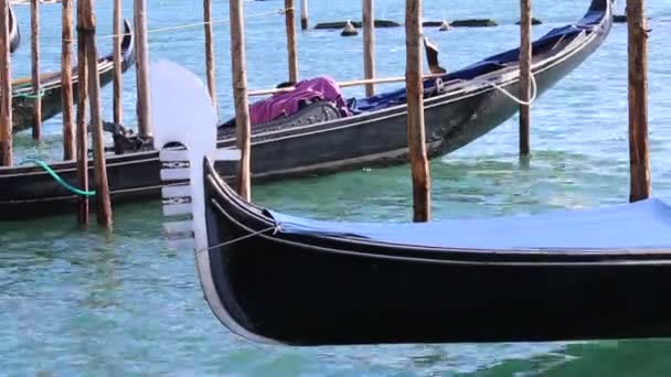 Venedik gondol — Stok video