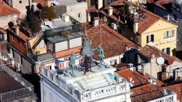 Vista da cidade de Veneza itália de santo sino marca — Vídeo de Stock