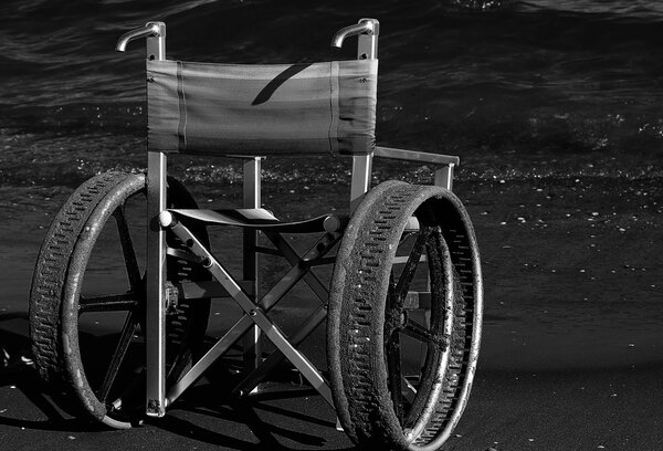wheelchair with stainless steel wheels