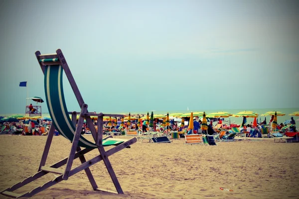 Wooden deck on the beach — Stock Photo, Image