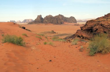 Dağları çölde Wadi Rum Jordan denir.
