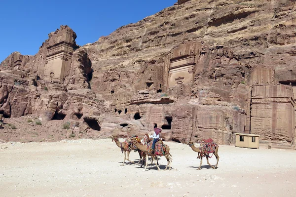 Starověké město Petra v Jordánu — Stock fotografie