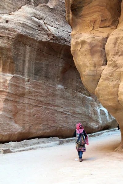 เมืองโบราณของ Petra ในจอร์แดน — ภาพถ่ายสต็อก