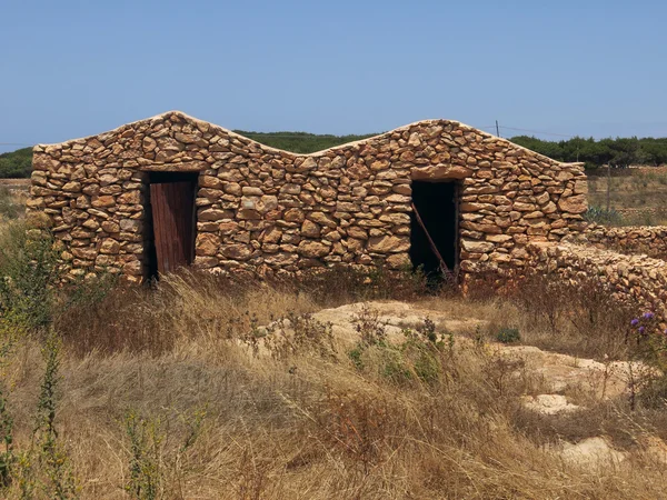 Old houses made of stone in Sicily Italy — Stock Photo, Image