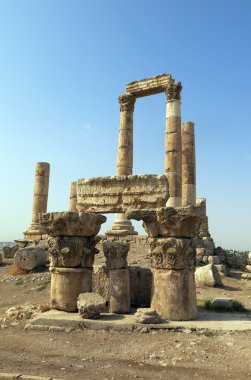 Tapınak Herkül Amman Kalesi tepede