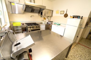 Paslanmaz Çelik Mutfak gaz sobası ve endüstriyel bir et sl