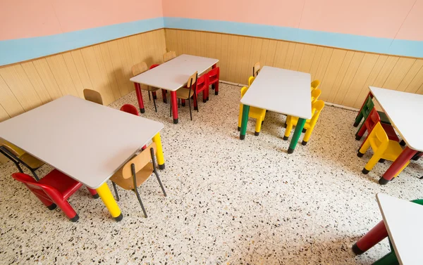 Canteen of a refectory of kindergarten — Stock Photo, Image