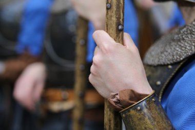 Avrupa kale Ortaçağ askerler