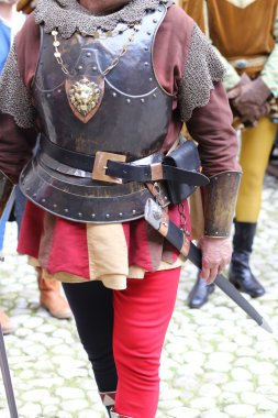 Avrupa kale Ortaçağ askerler