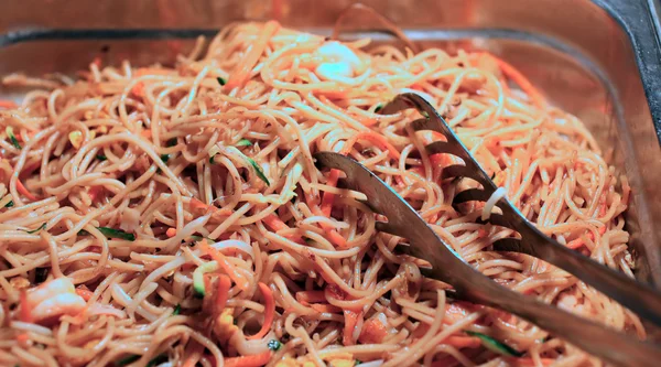 Chinese restaurant with food and noodles — Stock Photo, Image