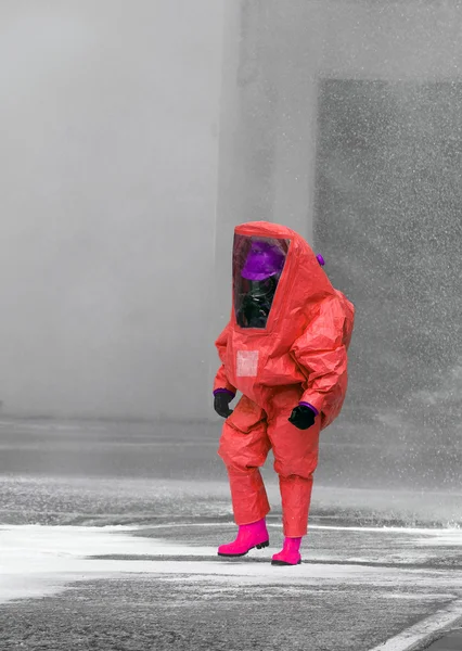 Firefighter with protective suit — Stock Photo, Image