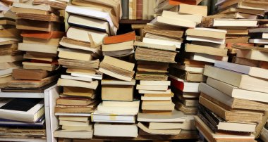 bir kitapçı Satılık tüm edebi türlerden kitaplar