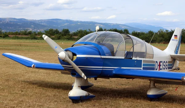 Thiene, Vicenza - Italy. 26th July, 2015: light aircraft for the — стокове фото