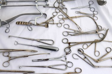 pense makas ve antik diğer tıbbi aletleri Durin'in kullanılan