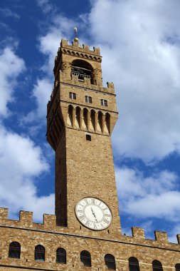 Palazzo Vecc denilen Floransa İtalya tarihi Saat Kulesi yapı