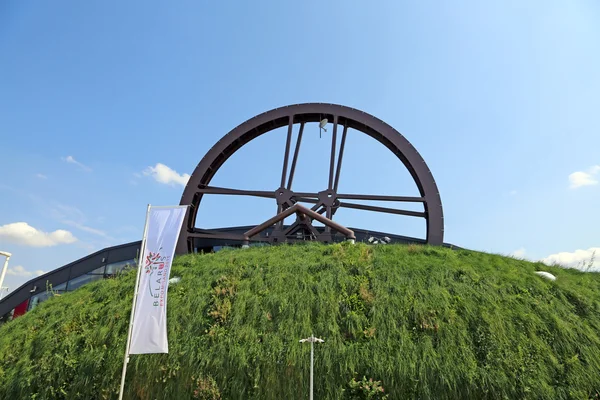 Milão, Itália - 8 de setembro de 2015. EXPO MILANO. Bielorrússia Pavilio — Fotografia de Stock