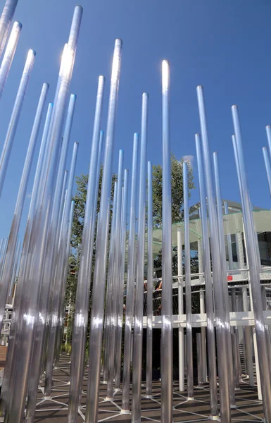 Milan, Italy - 8th September, 2015. EXPO MILANO. Pole in Enel Pa — 图库照片