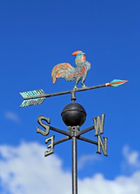 Rüzgar yönü ile horoz ve ca ölçmek için Rüzgar vane