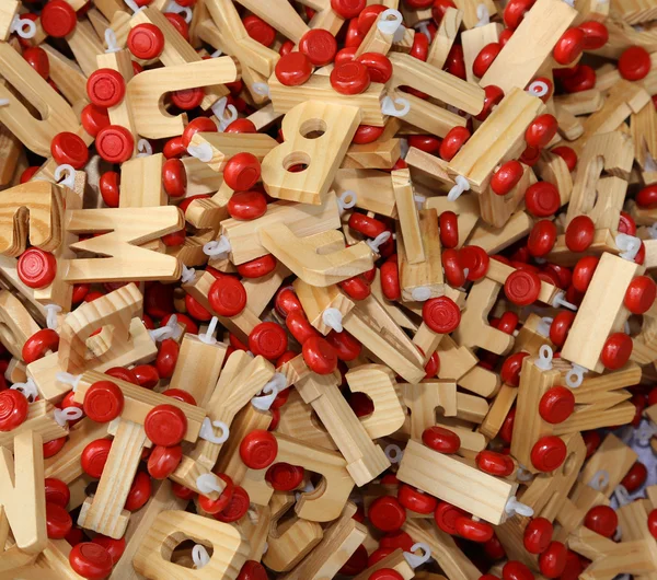 Many wooden letters to make words — Stock Photo, Image