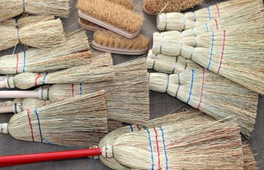 brooms and brushes of sorghum