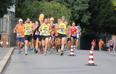 Vicenza, Italy. 20th September 2015.  Marathon runners