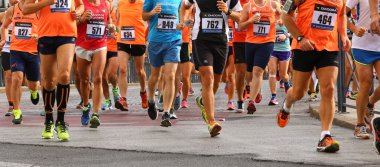 Vicenza, Italy. 20th September 2015.  Marathon runners on the road