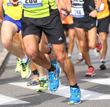 Vicenza, Italy. 20th September 2015.  Marathon runners on the road