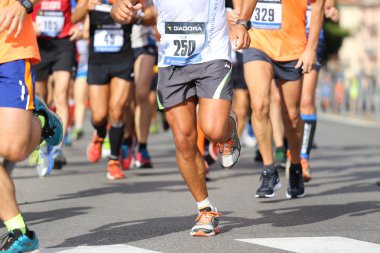 Vicenza, Italy. 20th September 2015.  Marathon runners on the road