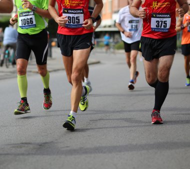 Vicenza, Italy. 20th September 2015.  Marathon runners on the road