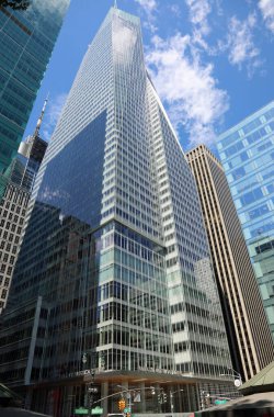 New York, New York, ABD - 25 Ağustos 2025: Manhattan NYC 'deki modern Amerikan Bankası