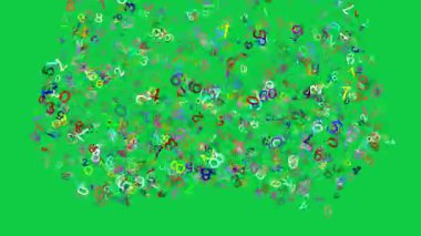 Yeşil arkaplanda rastgele kip numaralarıName