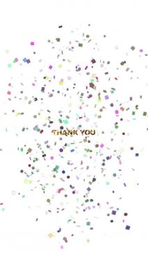 Büyük Altın Metin Beyaz arkaplan üzerine dikey düzende teşekkür ederim