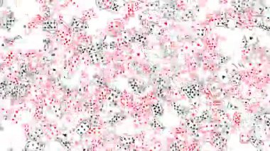 Poker kartları beyaz arka planda kumar konsepti olarak idealdir.