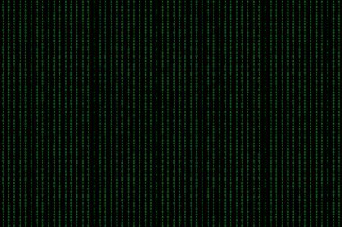 Bilgisayar bilimi yapay zekası için yeşil ikili kod numarası sıfır ve siyah arkaplan üzerinde bir.