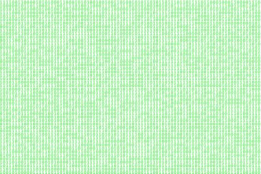 Birçok sıfır ve bir konsept siber güvenlik için rastgele düzenlenmiş ve beyaz arkaplandaki bilgisayar sistemlerini hackleme girişimleri