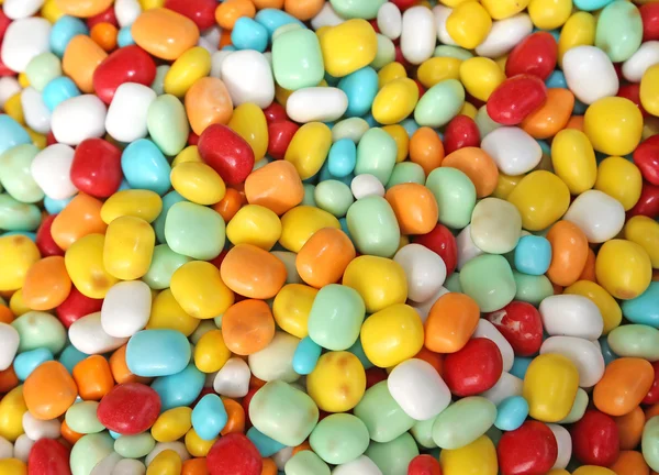 Many sugary candy and chewy for sale in candy stall in the local — Stock Photo, Image