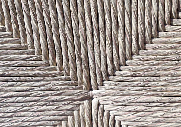Szczegóły krzesło wykonane z tkaniny słomy od rzemieślnika — Zdjęcie stockowe