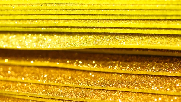 Glitter di carta dorata per decorazioni — Foto Stock